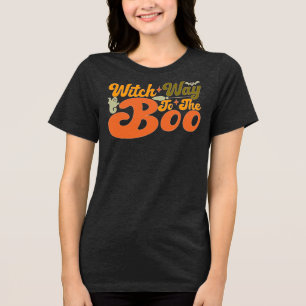 T-shirt En Tri-matière Quelle voie vers l'art Boo rétro Halloween