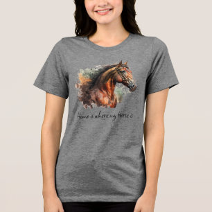 T-shirt En Tri-matière Quote de cheval Aquarelle photo personnalisée équi