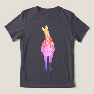 T-shirt En Tri-matière Rainbow Zebra   Montrez Vos Rayures ! Personnalisa