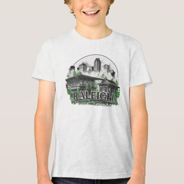T-shirt En Tri-matière Raleigh City Caroline du Nord USA (Recto)