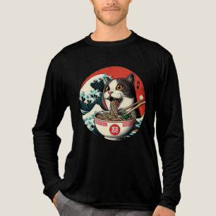 T-shirt En Tri-matière Ramen de chat Art japonais Style vintage