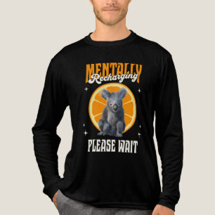 T-shirt En Tri-matière Recharge mentale Koala Introverti Conception d'hum