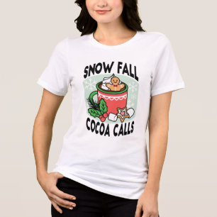 T-shirt En Tri-matière Réchauffez-vous avec les appels de cacao de neige