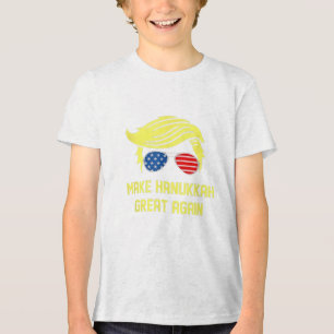 T-shirt En Tri-matière Refaire Hanukkah Great Again Trump Juif 