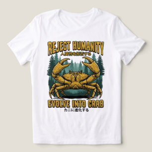 T-shirt En Tri-matière Rejetez l'humanité, évoluez en crabe Mème drôle