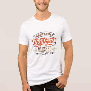 T-shirt En Tri-matière remerciant reconnaissant béni l'action de grâce