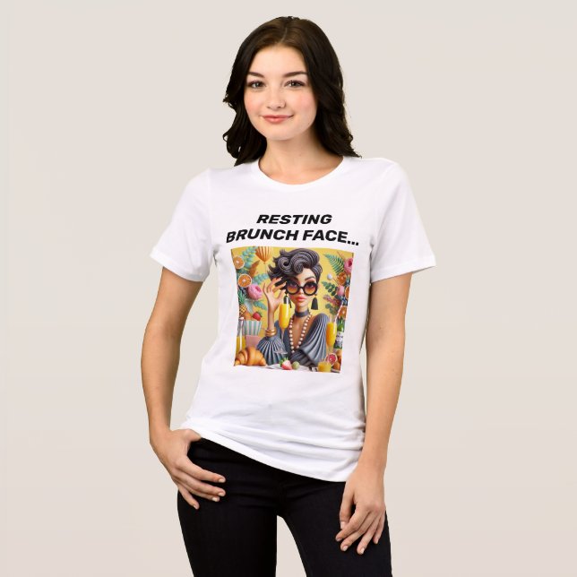 T-shirt En Tri-matière Repos Brunch Face T-Shirt Design. (Recto plein)