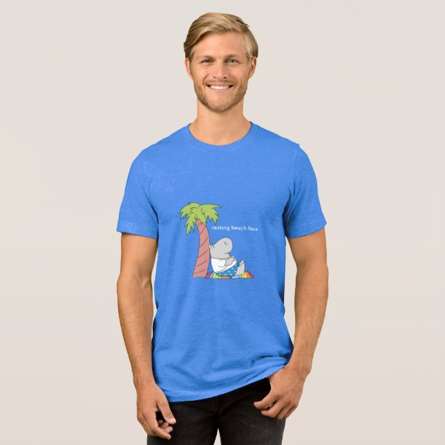 T-shirt En Tri-matière REPOS PLAGE FACE ventre bouton hippo Boynton (Recto plein)