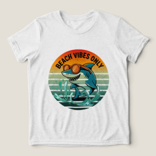 T-shirt En Tri-matière Requin rétro cool avec lunettes de soleil - Vibes 