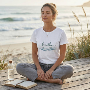 T-shirt En Tri-matière Respirer Vague Océan Minimaliste