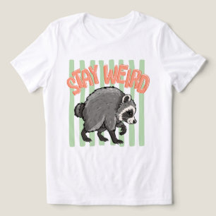T-shirt En Tri-matière Reste Bizarre Mignon Raton Laveur Drôle Animal Rét