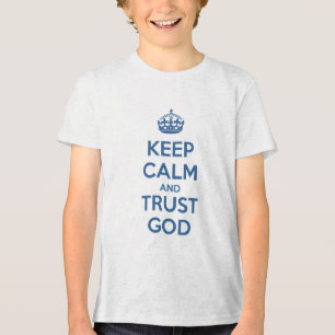 T-shirt En Tri-matière Restez Calme et Faites Confiance à Dieu