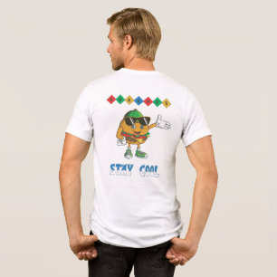 T-shirt En Tri-matière Restez Cool Burger Cartoon Rétro