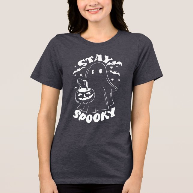 T-shirt En Tri-matière Restez Éffrayant (Recto)