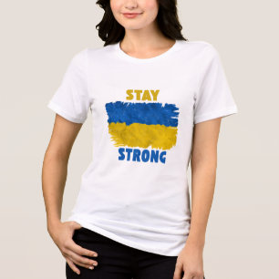 T-shirt En Tri-matière Restez forte Ukraine - Montrez votre soutien