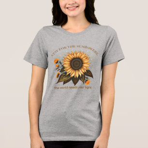T-shirt En Tri-matière "Restez pour les Tournesols" Prévention du Suicide