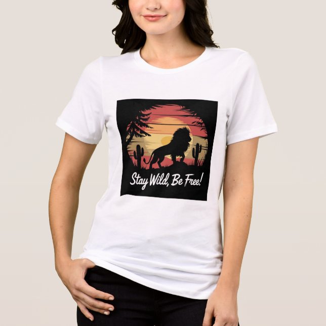 T-shirt En Tri-matière "Restez Sauvage, Soyez Libre : Respectez Votre Esp (Recto)