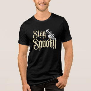 T-shirt En Tri-matière Restez squelette effrayant Halloween esthétique ré