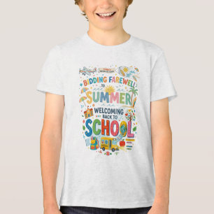 T-shirt En Tri-matière Retour à l'école, Au revoir l'été Premier jour d'é