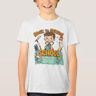 T-shirt En Tri-matière Retour à l'école mignonne dessin de l'élève