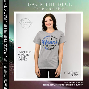 T-shirt En Tri-matière Retourner la chemise bleu à trois mélanges