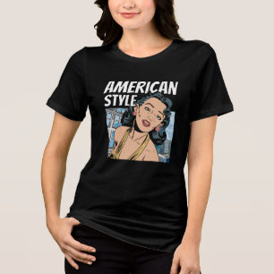 T-shirt En Tri-matière Retro American Style - Comic Book Chic