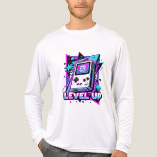 T-shirt En Tri-matière Retro Arcade: The "Level Up" Synthwave Tee