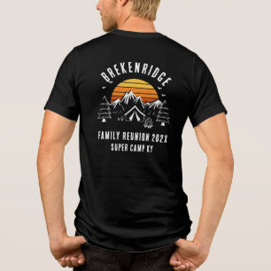 T-shirt En Tri-matière Retro Famille Réunion Camping vacances sur mesure