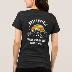 T-shirt En Tri-matière Retro Famille Réunion Camping vacances sur mesure