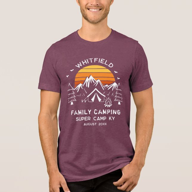 T-shirt En Tri-matière Retro Famille Réunion Correspondance Pins Arbres C (Recto)