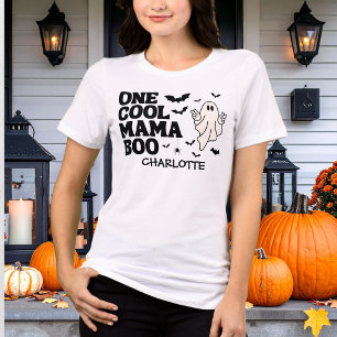 T-shirt En Tri-matière Retro Fantôme Un Halloween Maman 1er Anniversaire