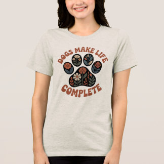T-shirt En Tri-matière Retro Floral Dog Paw