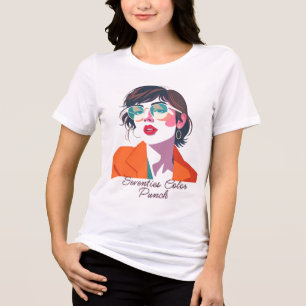 T-shirt En Tri-matière Retro-Future Chic : L'élégance inspirée des années