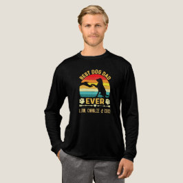 T-shirt En Tri-matière Retro Meilleur Chien Papa Jamais Personnalisé Chie