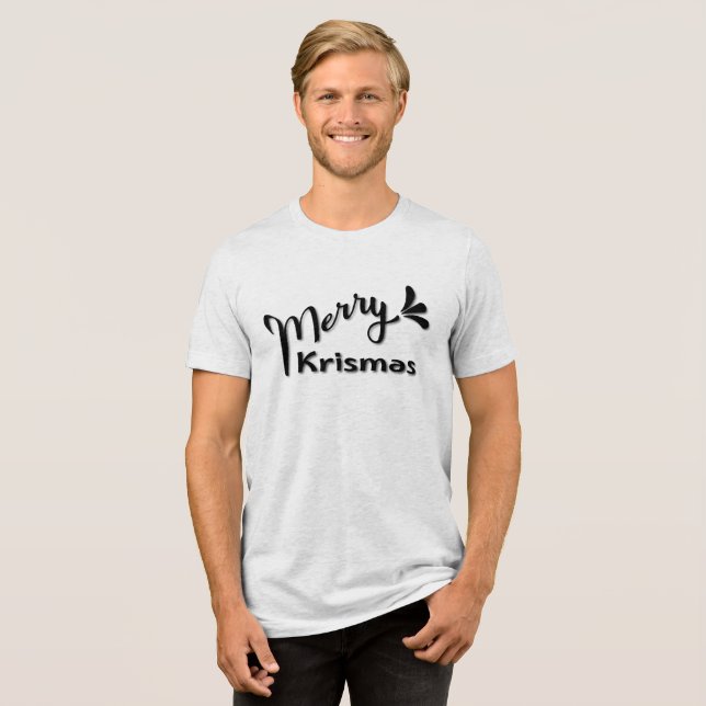 T-shirt En Tri-matière Retro Merry Christmas Style (Recto plein)
