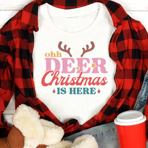 T-shirt En Tri-matière Retro Ohh Deer Christmas Ici