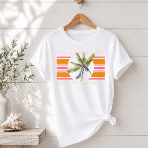 T-shirt En Tri-matière Retro Palm Springs Avant le Mariage Enterrement de