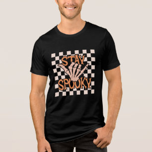 T-shirt En Tri-matière Retro Super À damiers Séjour Éffrayant Halloween