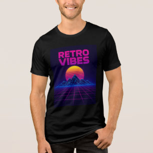T-shirt En Tri-matière Rétro Tech Vibes Neon Synthwave Design Shirt