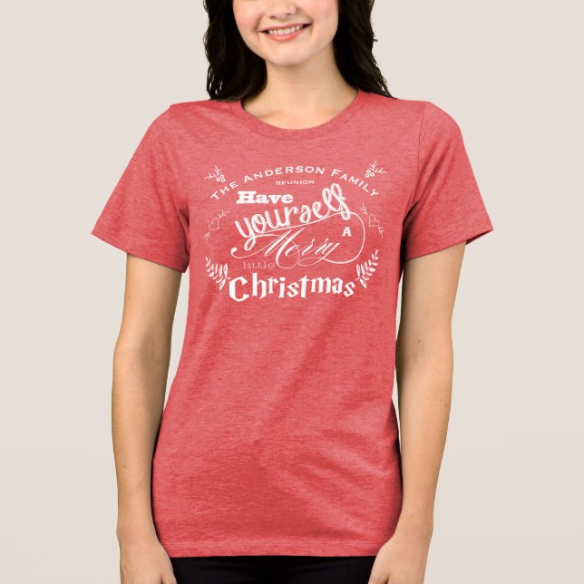T-shirt En Tri-matière RÉUNION DE FAMILLE Joyeux Petit Noël (Recto)
