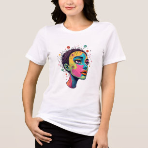 T-shirt En Tri-matière "Rêve chromatique" - Portrait Pop Art Abstrait