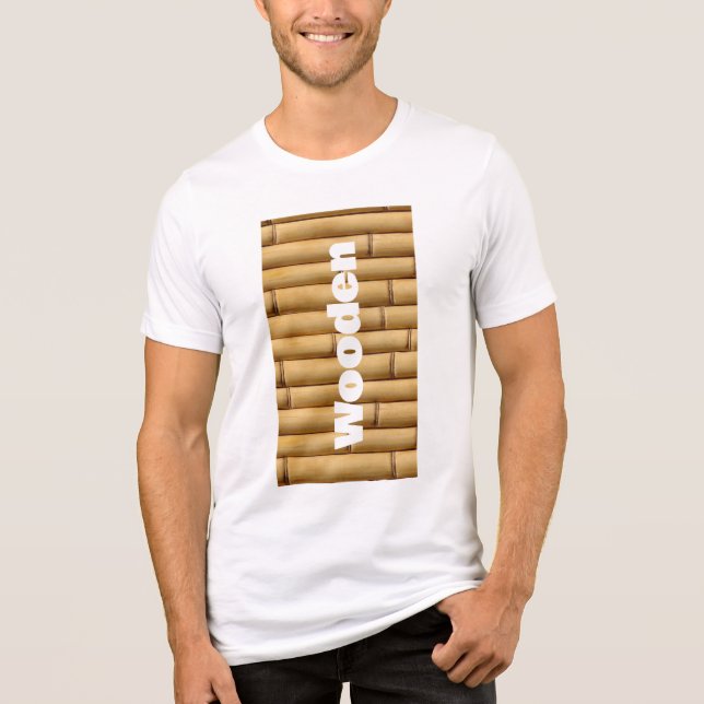 T-shirt En Tri-matière “Rhythm of Bamboo” “Natural Lines” “Bamboo Texture (Recto)