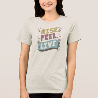 T-shirt En Tri-matière Rise Feel Live – Rétro Groovy Motivationnel