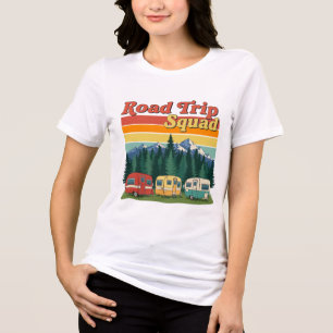 T-shirt En Tri-matière Road Trip Squad Camper Vintage Design d'aventure