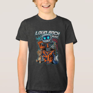 T-shirt En Tri-matière Robot de musique rock bruyant