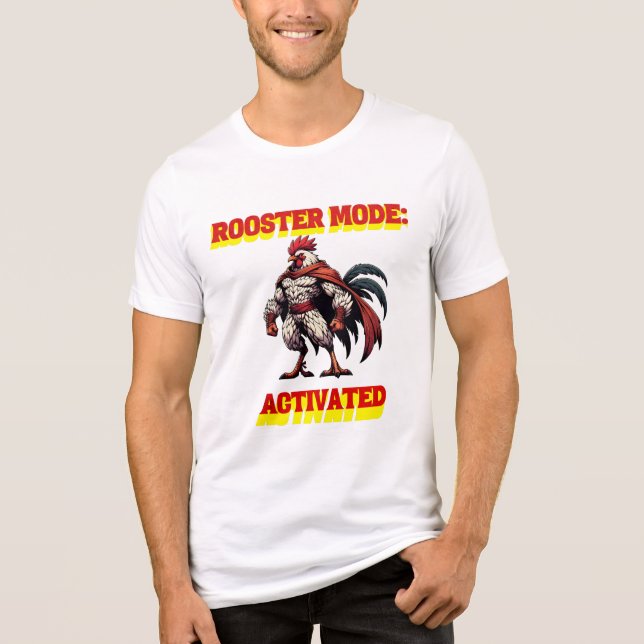 T-shirt En Tri-matière Rooster Mode Activated Graphic Tee (Recto)