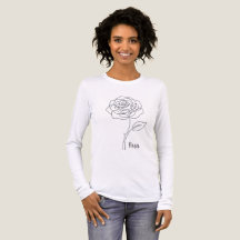 Rosa Simple One Line Rose Tee
