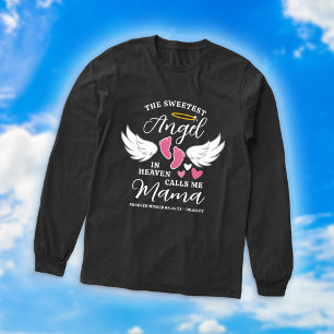 T-shirt En Tri-matière Rose Sweetest Angel m'appelle maman Perte de fille