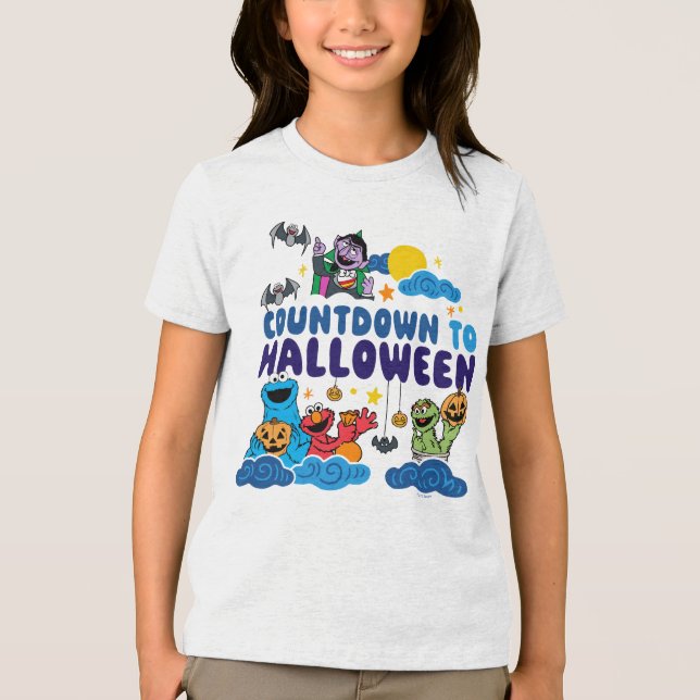 T-shirt En Tri-matière Rue Sésame | Compte à rebours pour Halloween (Recto)