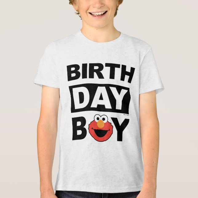 T-shirt En Tri-matière Rue Sésame | Elmo - Birthday Boy (Recto)